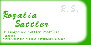 rozalia sattler business card
